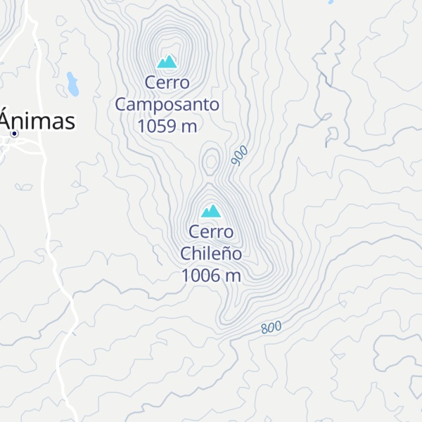 Map of Cerro Chileño