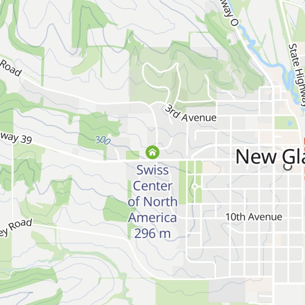 Map of Swiss Center of North America