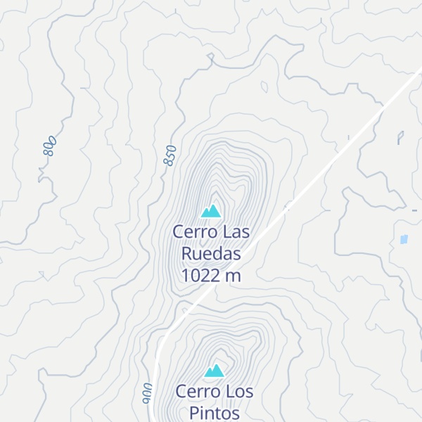 Map of Cerro Las Ruedas