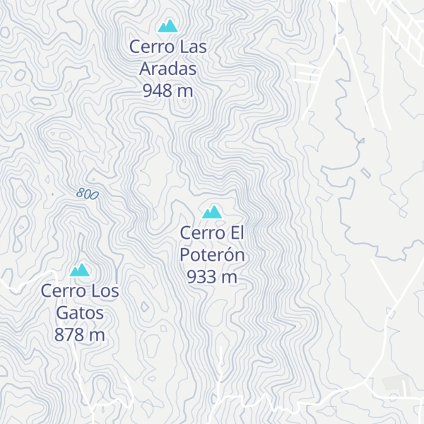 Map of Cerro El Poterón