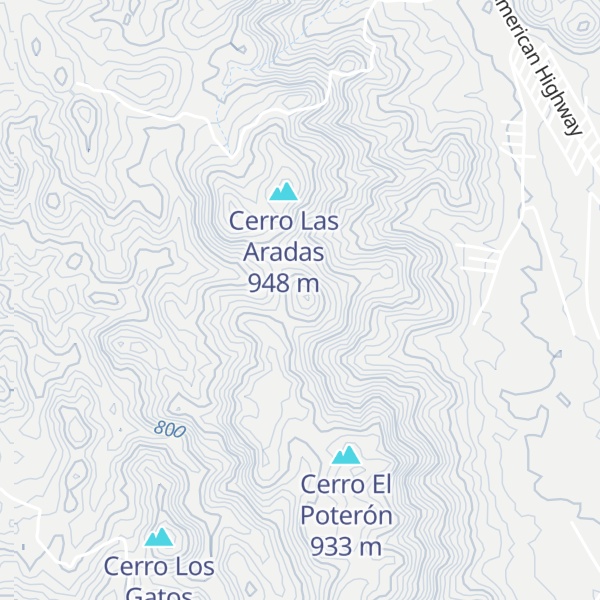 Map of Cerro Las Pilas