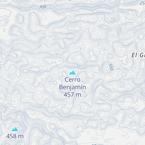 Map of Cerro Benjamín