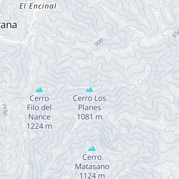 Map of Cerro Los Planes