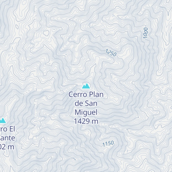 Map of Cerro Plan de San Miguel