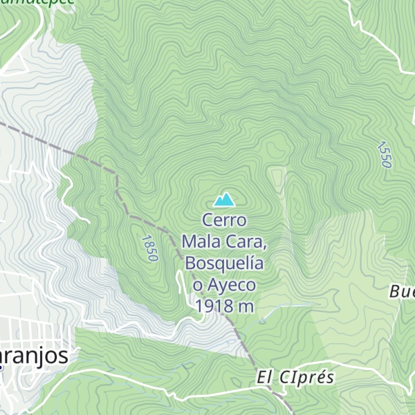 Map of Cerro La Cumbre, La Ruda o Los Ángeles