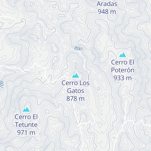 Map of Cerro Los Gatos