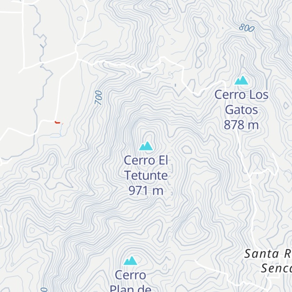 Map of Cerro El Tetunte