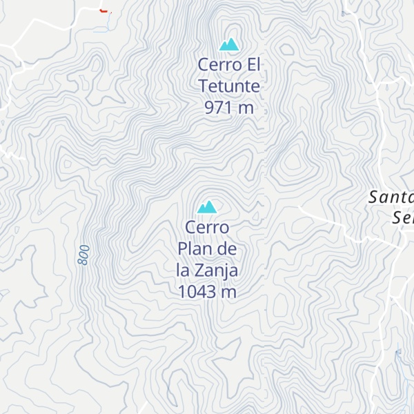 Map of Cerro Plan de la Zanja