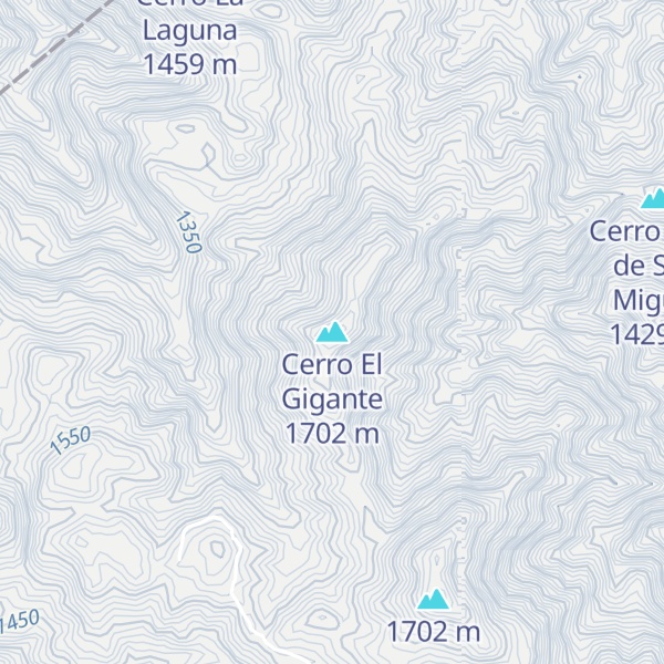 Map of Cerro El Gigante