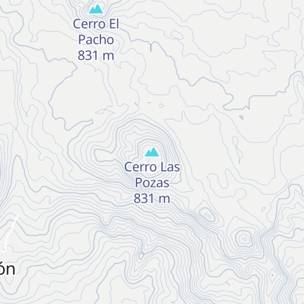 Map of Cerro Las Pozas