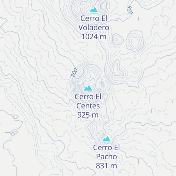 Map of Cerro El Centes