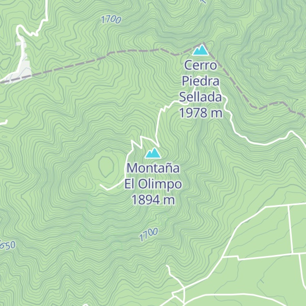 Map of Montaña El Olimpo