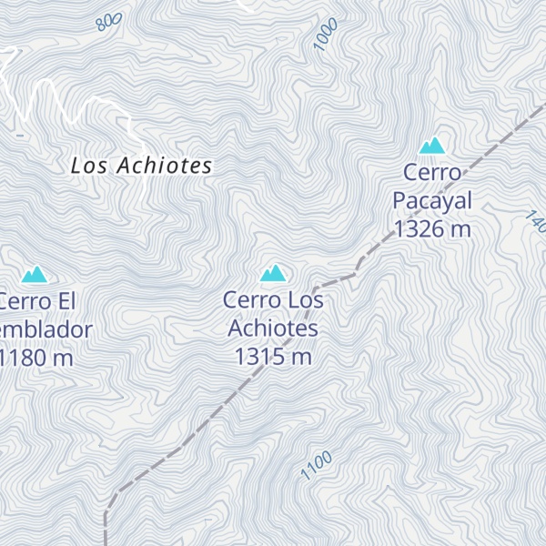 Map of Cerro Los Achiotes