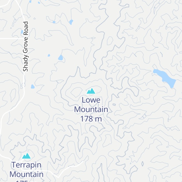 Map of Lowe Mountain