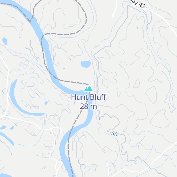 Map of Hunt Bluff