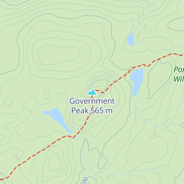 Map of Government Peak