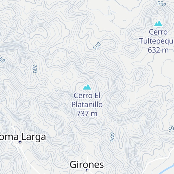 Map of Cerro El Platanillo