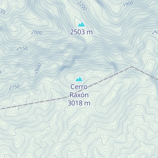 Map of Cerro Raxón