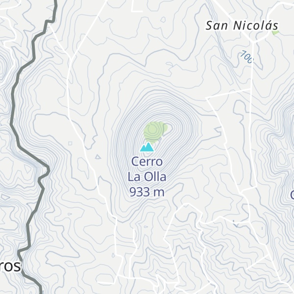 Map of Cerro La Olla