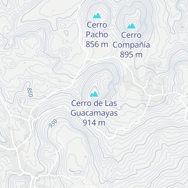 Map of Cerro de Las Guacamayas