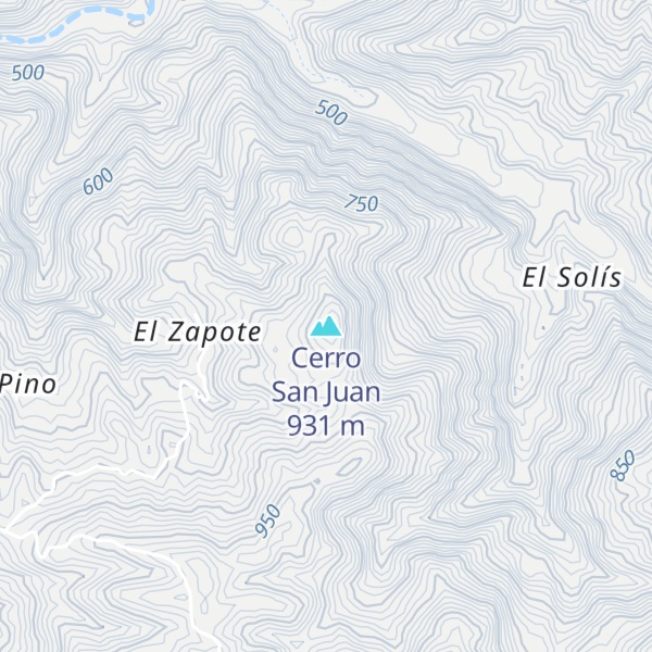 Map of Cerro San Juan