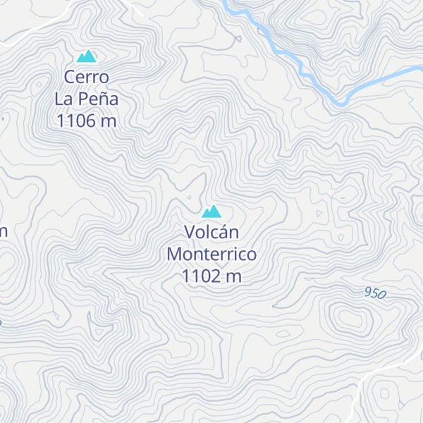 Map of Volcán Monterrico