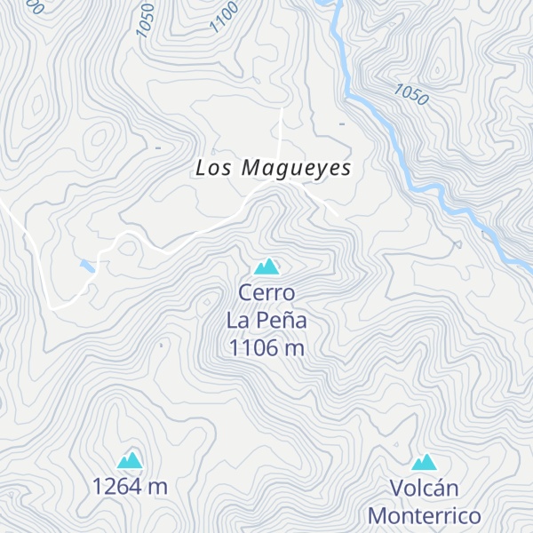 Map of Cerro La Peña