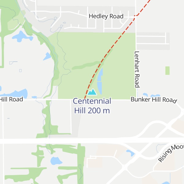 Map of Centennial Hill