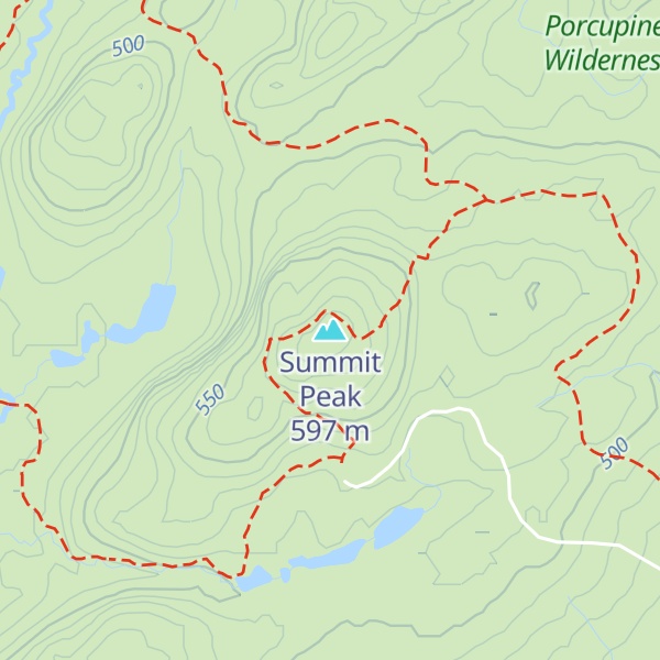 Map of Summit Peak