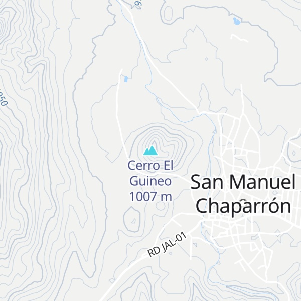 Map of Cerro El Guineo