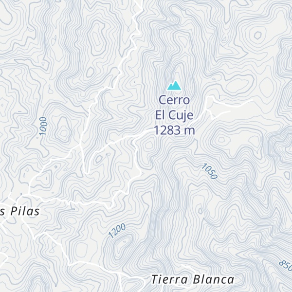Map of Cerro Peña del Garrobo