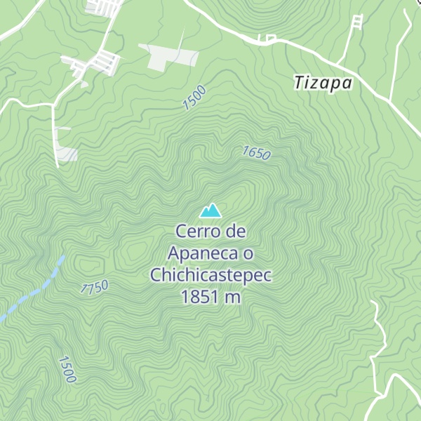 Map of Cerro de Apaneca o Chichicastepec