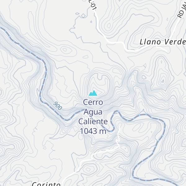 Map of Cerro Agua Caliente