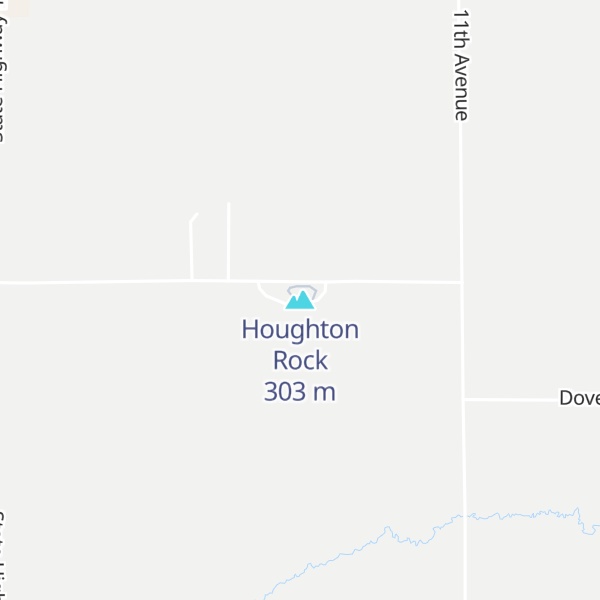 Map of Houghton Rock