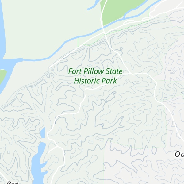 Map of Fort Pillow State Park Visitor Center