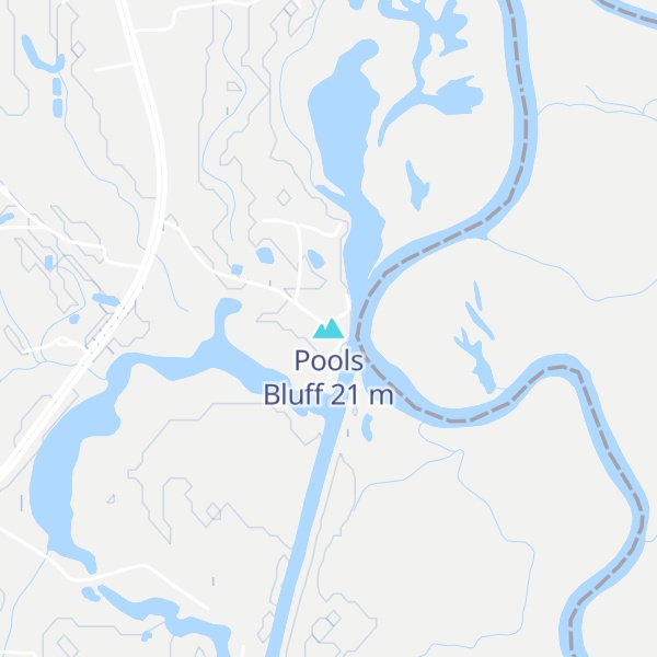 Map of Pools Bluff