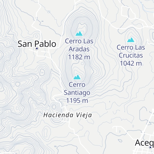 Map of Cerro Santiago