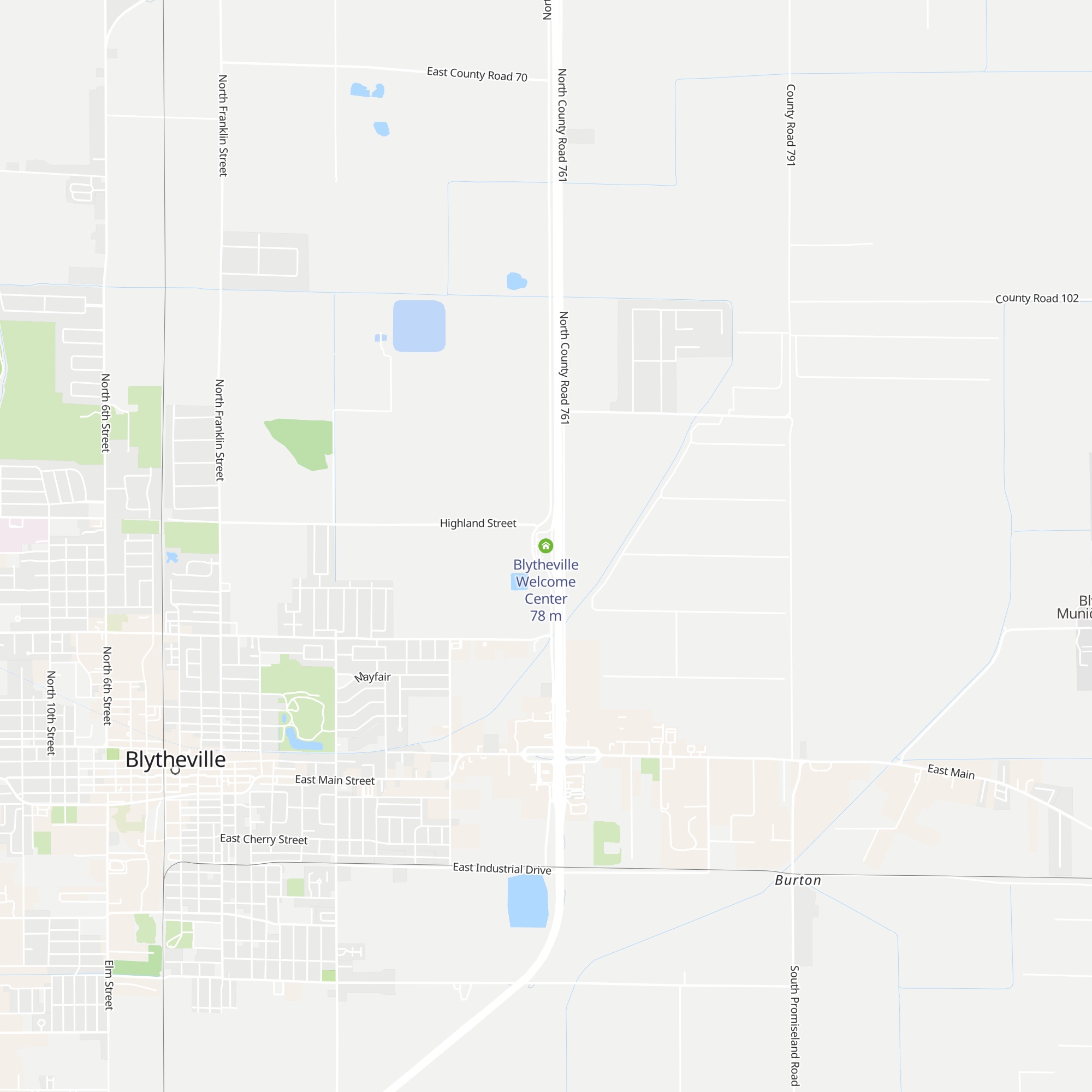Blytheville Welcome Center map