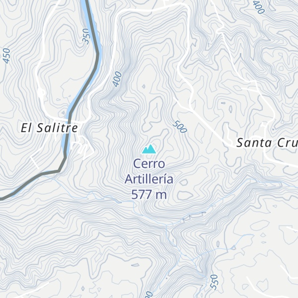 Map of Cerro Artillería
