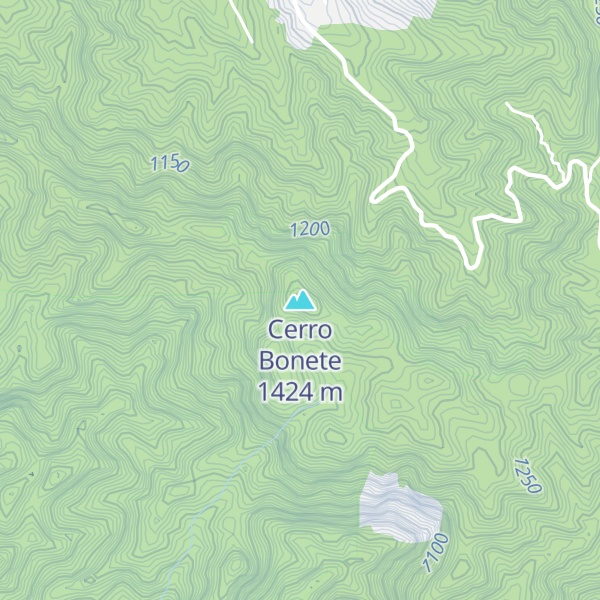 Map of Cerro Bonete