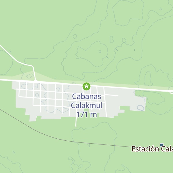 Map of Cabanas Calakmul