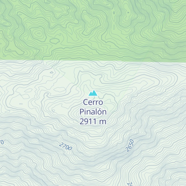 Map of Cerro Pinalón
