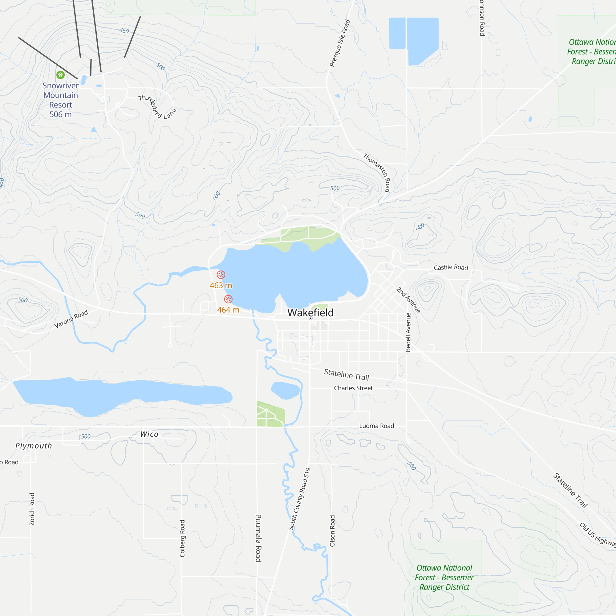 Wakefield Visitor's Center map