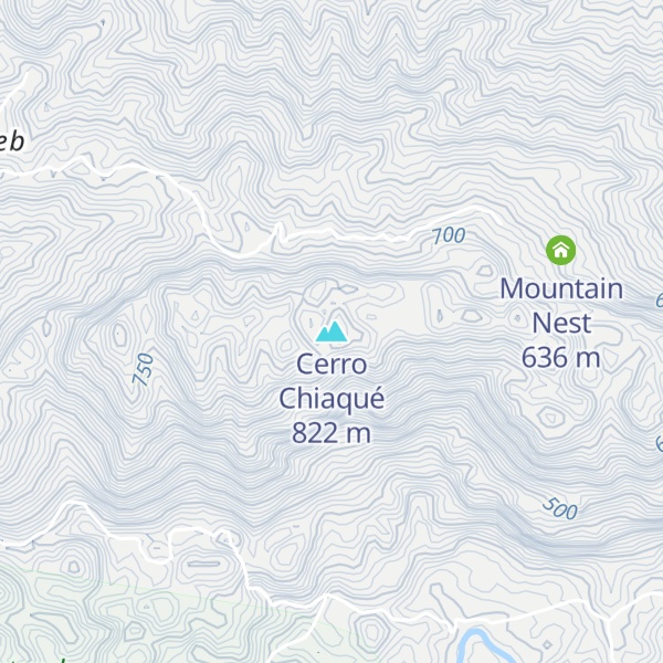 Map of Cerro Chiaqué