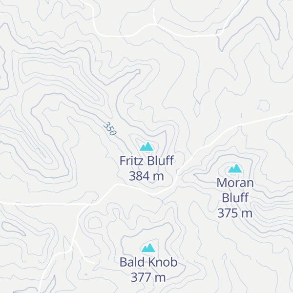 Map of Fritz Bluff