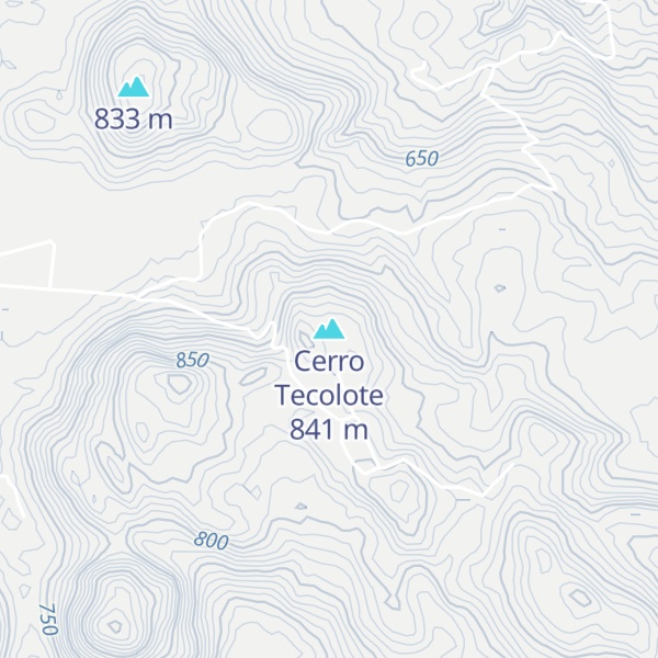 Map of Cerro Tecolote