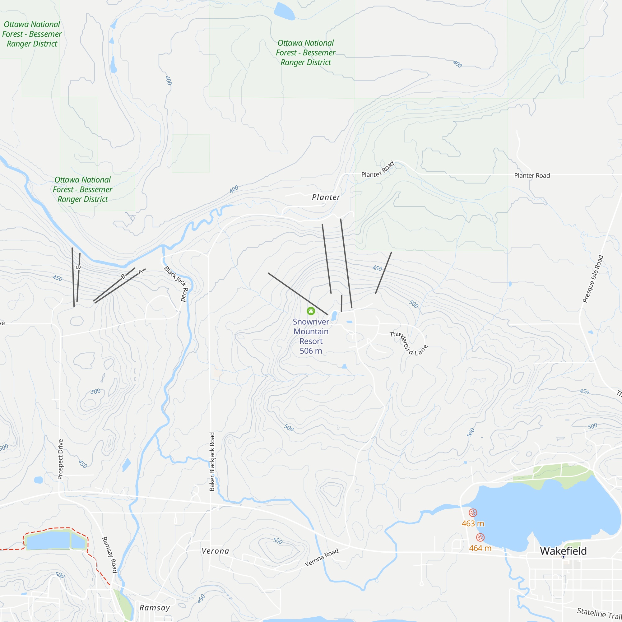 Snowriver Mountain Resort map