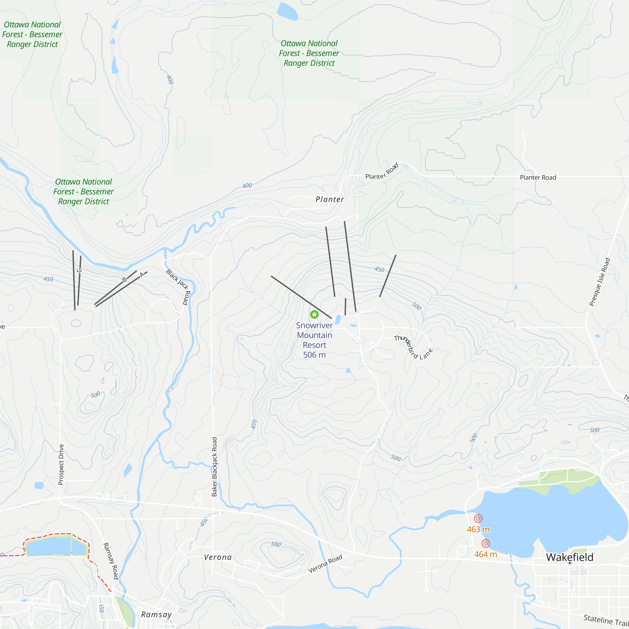 Snowriver Mountain Resort map