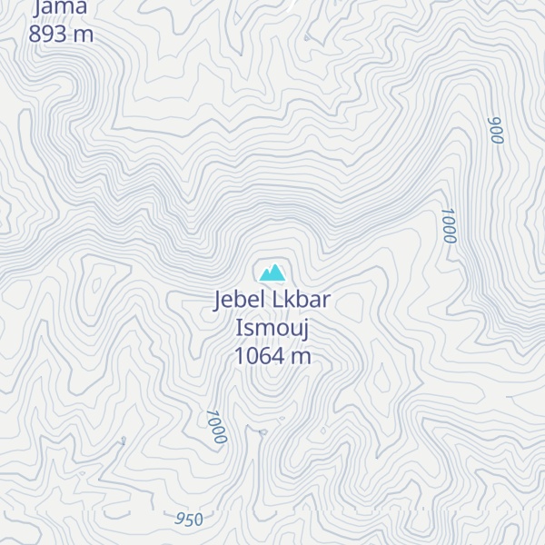 Map of Jebel Lkbar Ismouj