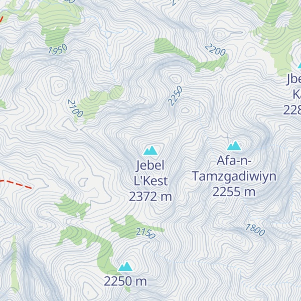 Map of Jebel L'Kest